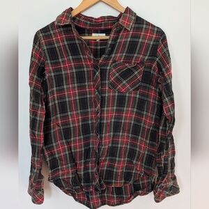 Plaid Button-Up Shirt